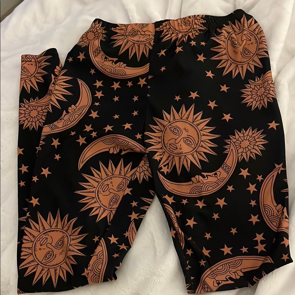 Sun and Moon Patterned Pants
